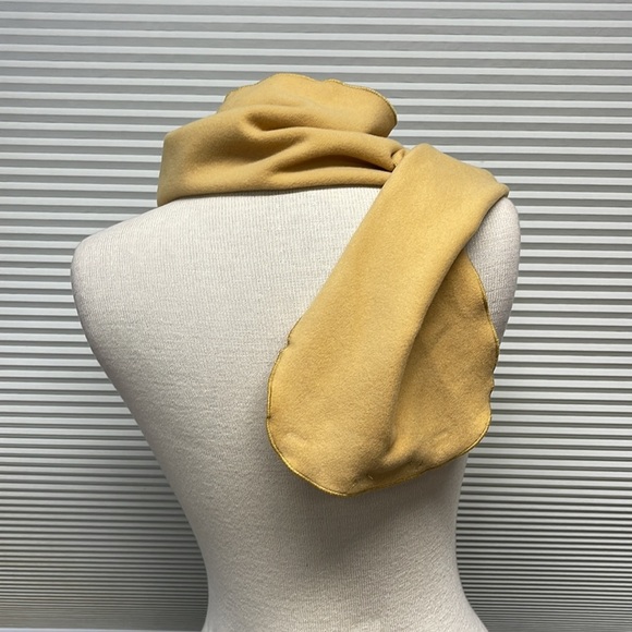 Louben Mustard Wool Cashmere Blend Scarf - Picture 4 of 6